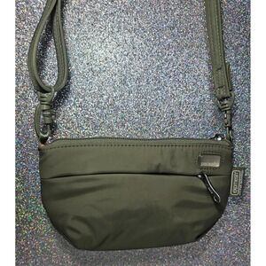 PACSAFE Anti-Theft Crossbody Bag Olive Green RFID Safe eXomesh Travel Pouch
